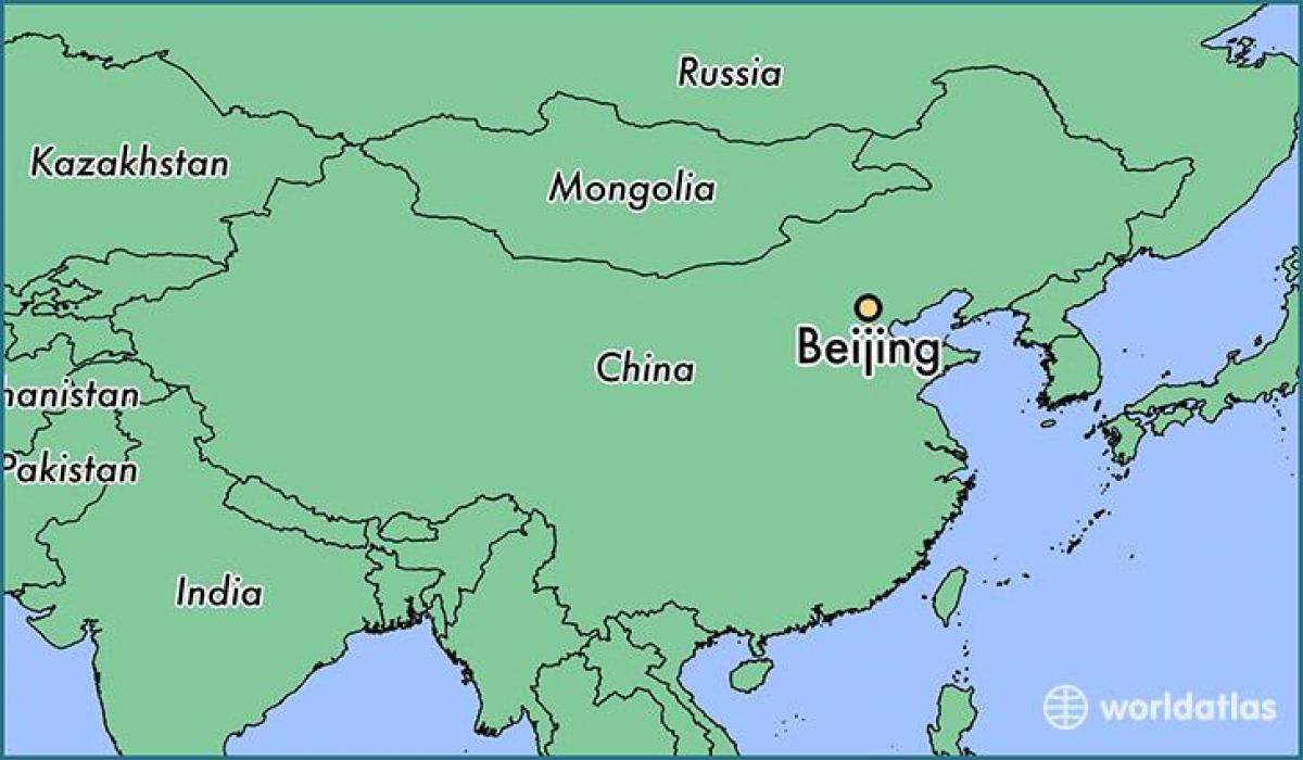 Pechino, Cina mappa del mondo