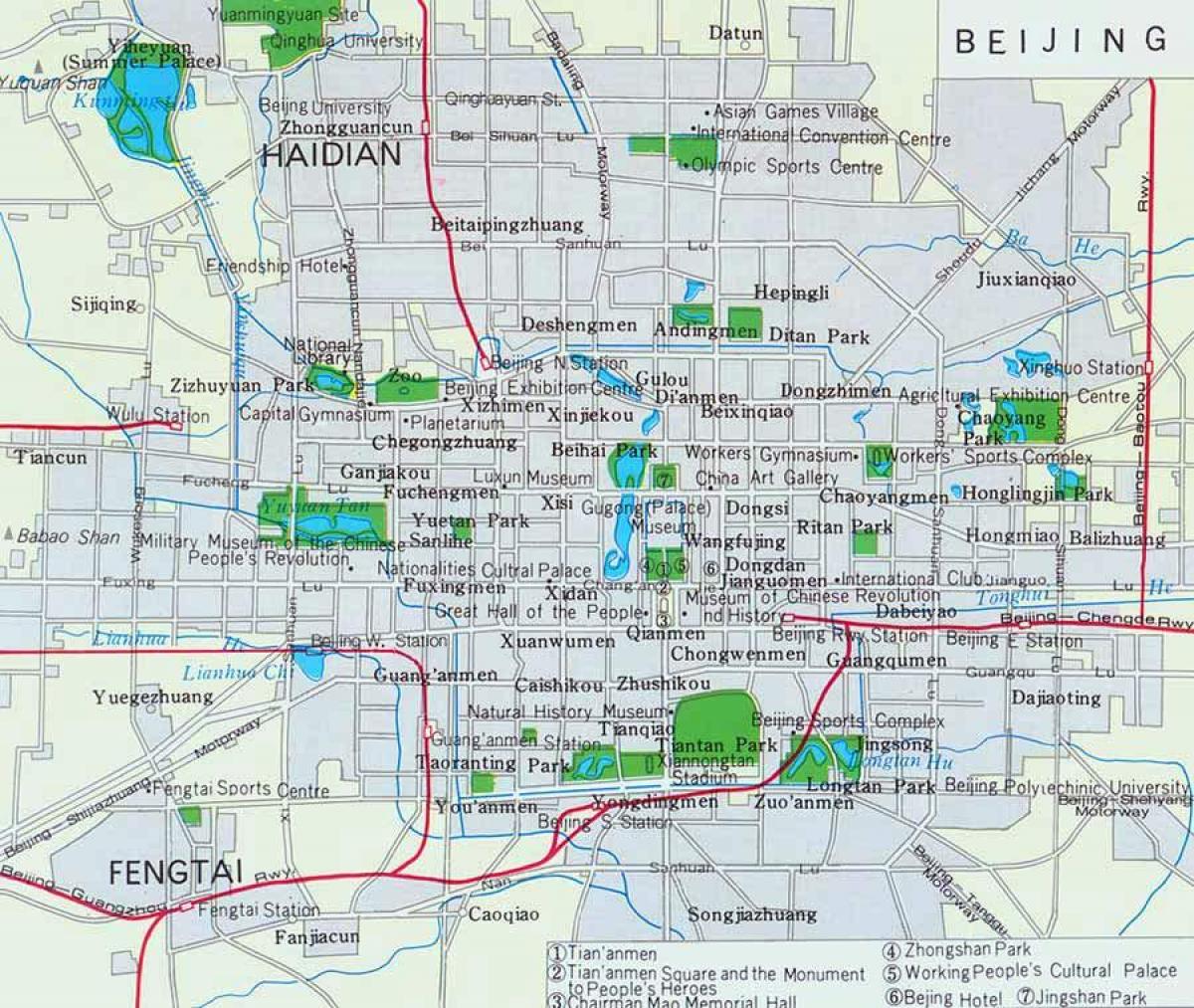 mappa della città di Pechino