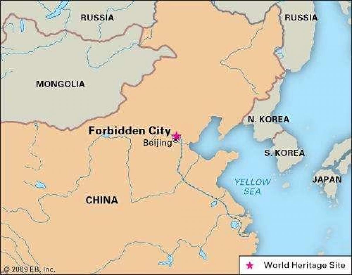 la città proibita in Cina mappa