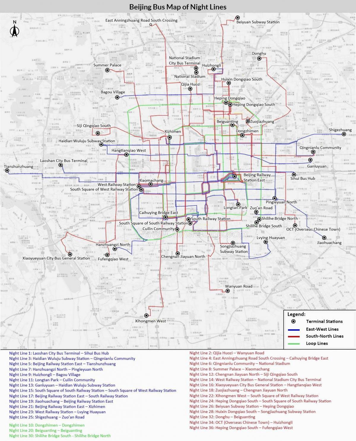 Pechino autobus mappa