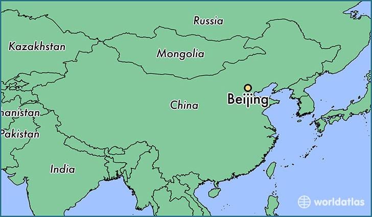 mappa della Cina di Pechino che mostrano