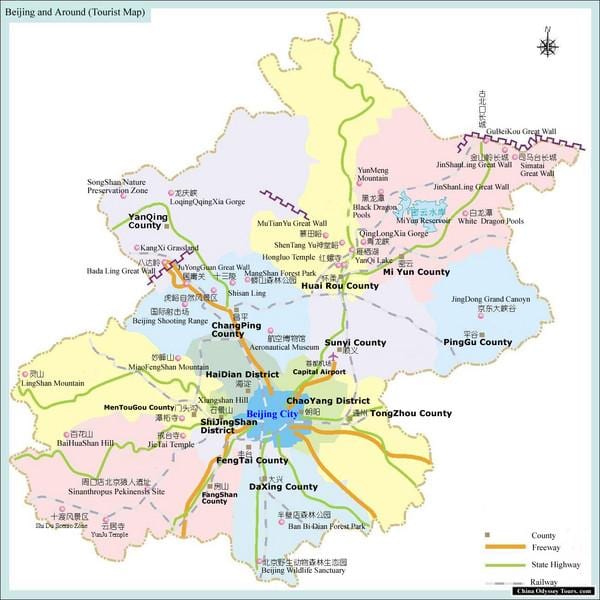 mappa di Pechino