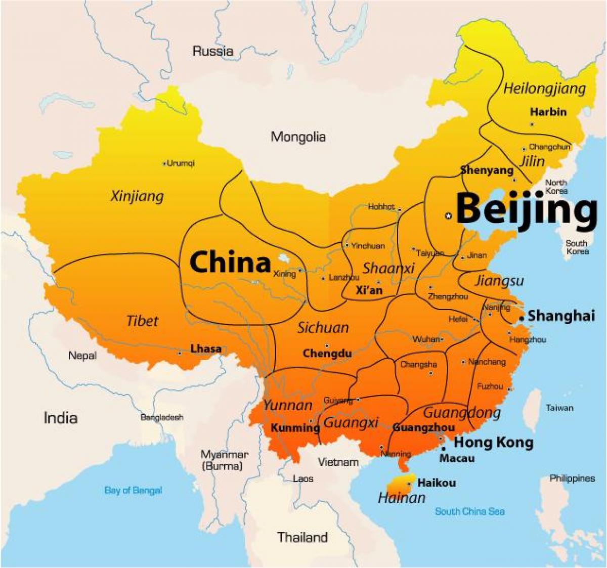 Pechino sulla mappa