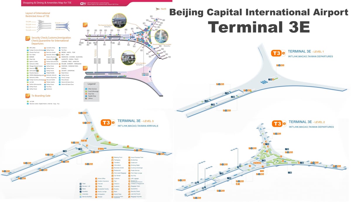 Pechino terminal 3 mappa