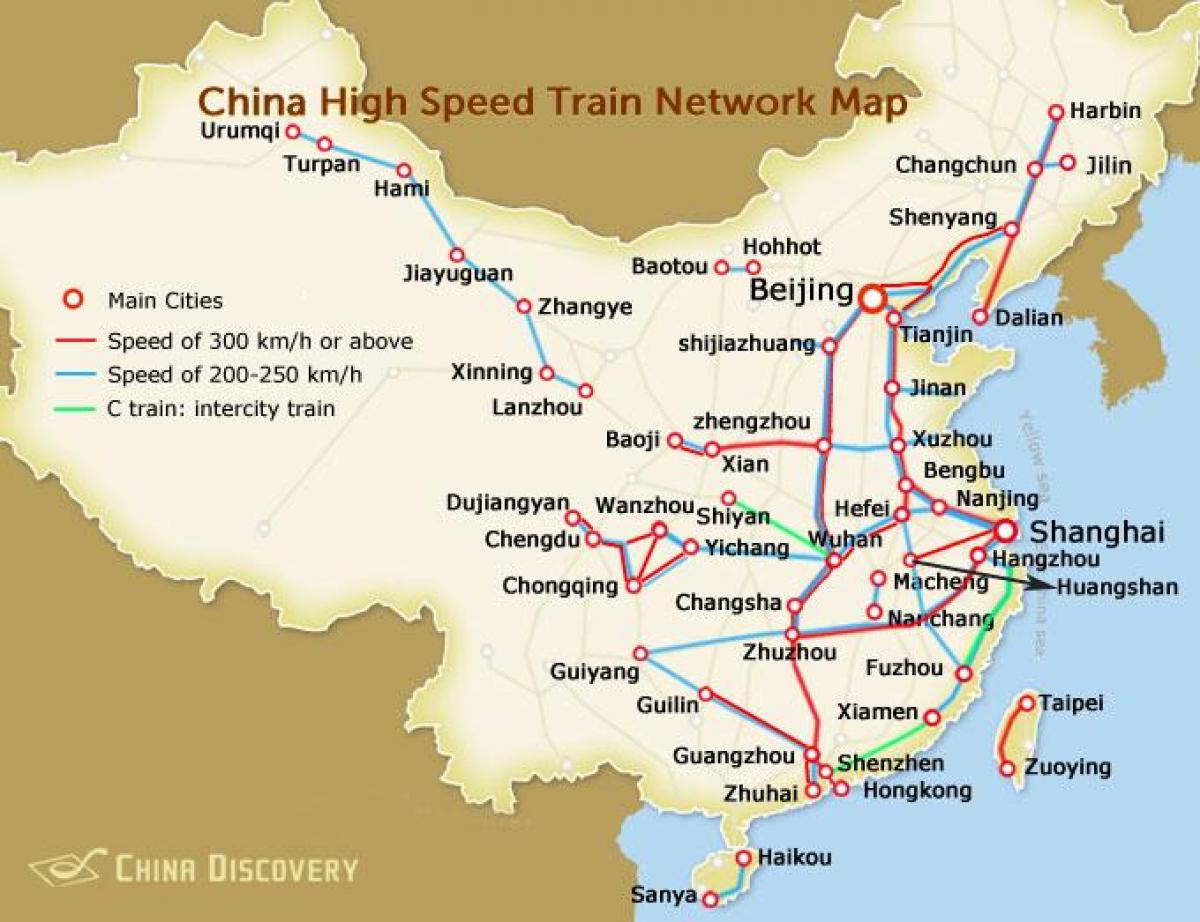 shanghai treno proiettile mappa