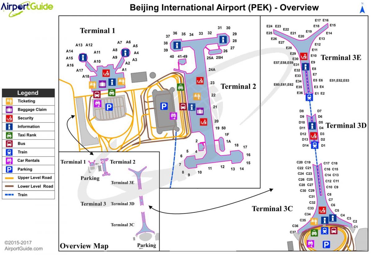 Pechino aeroporto mappa