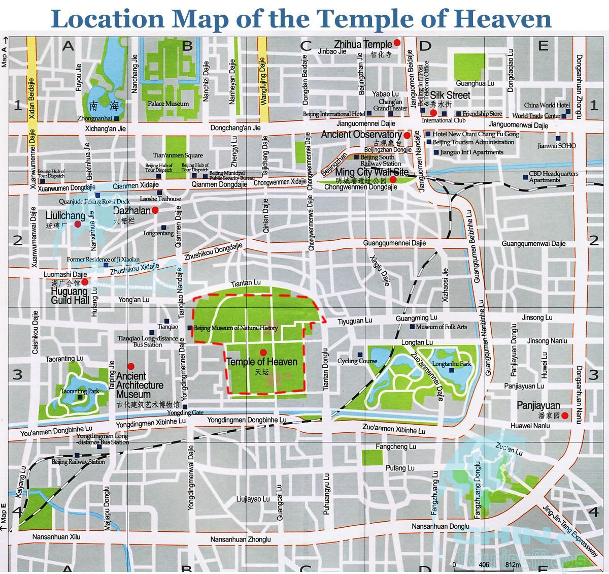 mappa di il tempio del cielo 