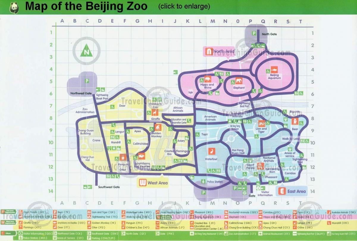 mappa di zoo di Pechino