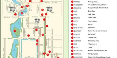 Mappa di Beijing hutong