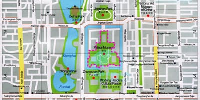 Mappa della città proibita mappa dettagliata