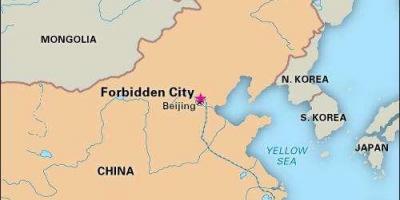 La città proibita in Cina mappa