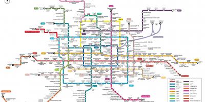 Beijing mappa della metropolitana 2016