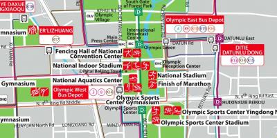 Mappa del parco olimpico di Pechino