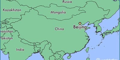 Mappa della Cina di Pechino che mostrano