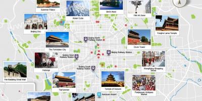 Pechino luoghi di interesse sulla mappa