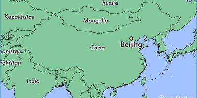 Mappa di Pechino posizione nel mondo